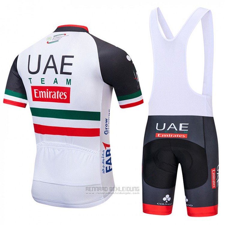 2018 Fahrradbekleidung UCI Weltmeister Uae Wei Trikot Kurzarm und Tragerhose